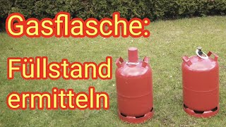 Gasflasche Füllstand richtig ermitteln für Gasgrill Heizstahler Camping amp Freizeit [upl. by Zandt]