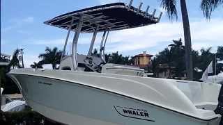 2014 Boston Whaler 220 Outrage Walkthrough For Sale at MarineMax Pompano Beach [upl. by Enneiluj]