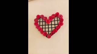 How to make wall hanging craft heart shape wall hanging wallhanging papercraft homedecor viral [upl. by Anerol320]