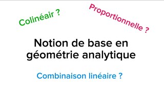 Notion de base en géométrie analytique [upl. by Uchish301]