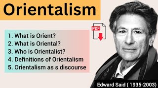 Orientalism by Edward Said  Orient  Oriental  Orientalist  Explained in Urdu amp Hindi [upl. by Eenahs699]