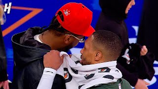 Carmelo Anthony amp Damian Lillard Share a Moment after the game [upl. by Gilford]