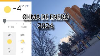 🥶CLIMA DE 12 DE ENERO 2024 en MADRID ESPAÑA🇪🇸 invierno ⛄ [upl. by Lassiter]