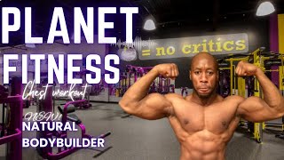 BEGINNER CHEST WORKOUT AT PLANET FITNESS NATURAL BODYBUILDING [upl. by Charles]