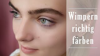 How to Wimpern richtig färben mit andmetics professional [upl. by Lardner]