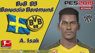 A ISAK facestats BvB Borussia Dortmund PES 2019 [upl. by Crutcher701]