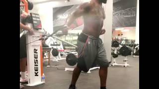 Vontaze Burfict Working Out With Tyler Eifert and Giovani Bernard [upl. by Anyahs]