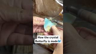 This is how the crystal butterfly is made🦋🔮❤️ crystalfactory crystalbutterfly [upl. by Onaicilef212]