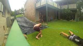 Australia Day SlipnSlide Sack Whack [upl. by Ibby]