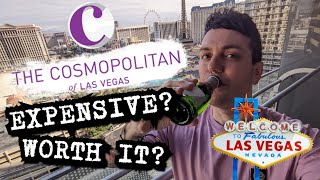 The Cosmopolitan of Las Vegas King Terrace Studio Fountain View  Room Tour amp Review [upl. by Richmound]