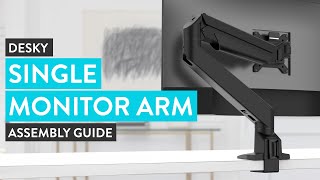 Desky Single Monitor Arm Assembly [upl. by Weisman589]