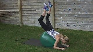 5 Minute Stability Ball Core Workout [upl. by Llenyaj]