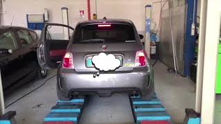 Abarth 595 turismo MTA con downpipe skat e record Monza valvola aperta mappa originale [upl. by Airdnat]