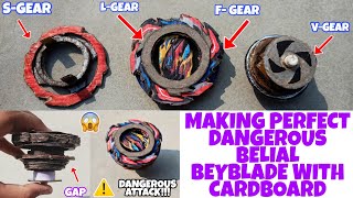 😰I made this bey Perfectly Dangerous  Cardboard Perfect Dangerous Belial beyblade making 💥 [upl. by Hirza]