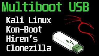 Multiboot USB  Kali Linux Kon Boot Hirens Boot CD [upl. by Neltiak]