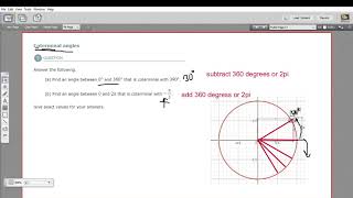 Coterminal angles [upl. by Button]