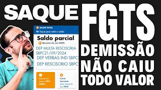 NÃO CAIU TODO FGTS LIBERADO NA DEMISSÃO  COMO SACAR TODO SALDO DO FGTS COMO SACAR A MULTA DO FGTS [upl. by Dlarrej210]