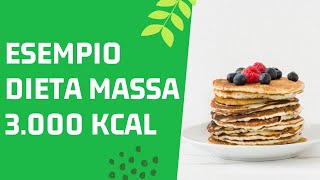 ESEMPIO DI DIETA Per Mettere Massa 3000Kcal [upl. by Hanschen]