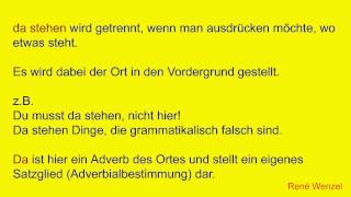 DfM 91 Deutsch Getrennt und Zusammenschreibung Verb  Präp Adverb [upl. by Ardnuhsed]