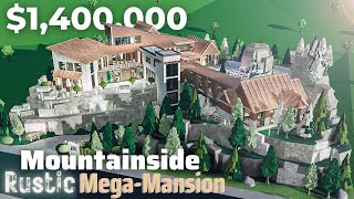 Mountainside Rustic Mega Mansion  Bloxburg Build House Tour  Roblox [upl. by Nilyaj]