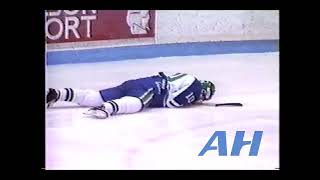 QMJHL Feb 3 1992 Yan StPierreLAV v Steve DontignySHA high sticking HL Laval Titan Shawiniga [upl. by Acinorrev]