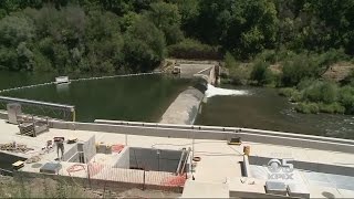 Inflatable Rubber Dam Rises On Russian River [upl. by Annoyik169]