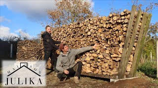 DIY Wood Rack  Die EINFACHSTE und GÜNSTIGSTE Art Holz zu stapeln 060 [upl. by Naillik]