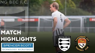 Match Highlights Tooting Bec v Canterbury City [upl. by Barling698]