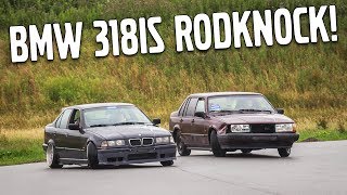 Stanced Drift BMW 318is Gets Rodnock  Volvo Turbo Drift Action [upl. by Nere608]