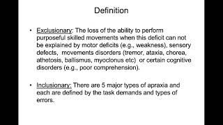 Apraxia Part 1 Introduction and Limb Kinetic Apraxia [upl. by Nelloc]