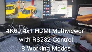 4K60 4x1 HDMI Multiviewer with 8 working modes [upl. by Ailema]