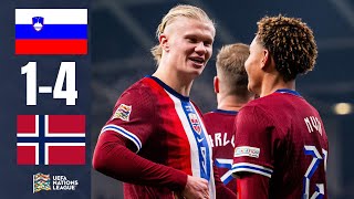 Slovenia vs Norway  14  Highlights  UEFA Nations League 2024 [upl. by Nahgam]