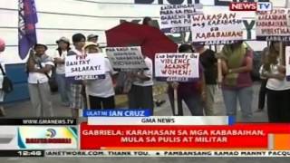 BT Gabriela Karahasan sa mga kababaihan mula sa pulis at militar [upl. by Oicnevuj]