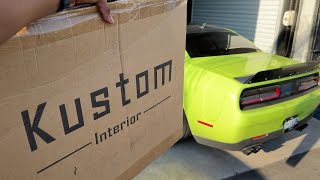 2015 Dodge Challenger kustominterior Custom Leather Seat Covers Installation foearies2710 [upl. by Ontina]