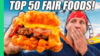 Must Try Before You Die USAs TOP 50 INSANE Fair Foods [upl. by Calypso]