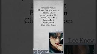 Stray Kids Chk Chk Boom Easy Lyrics straykids chkchkboom hyunjin leeknowstraykids leeminho [upl. by Anerrol]