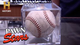 Pawn Stars LEGENDARY AllStar Game Baseball  quotSigned By the Greatsquot Season 7 [upl. by Eannyl]