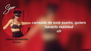 🤍 Selena Quintanilla  Ámame Letra [upl. by Dougal]