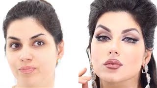 Mahlagha Jaberi inspired makeup by Hanan Alnajadah مه لقا جابري راهي جابر حنان النجادة [upl. by Anos218]