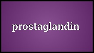 Prostaglandin Meaning [upl. by Oynotna]