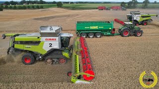 2 X Claas Lexion 8900 mit 1380 Convio  Fendt 1050 Vario  Hawe 4000 Überladewagen  Weizenernte [upl. by Aderb]