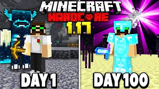 I Survived 100 days in Hardcore Minecraft 117 Caves and Cliffs Update [upl. by Ykcaj402]