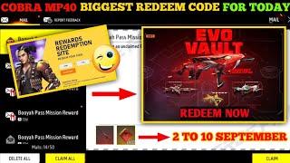 FREE FIRE REDEEM CODE TODAY 3 SEPTEMBER REDEEM CODE FREE FIRE  FF REDEEM CODE TODAY 3 SEPTEMBER [upl. by Letizia]