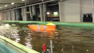 Monster wave in towing tank  Monsterwellen im Seegangsbecken Berlin Germany [upl. by Reinert]