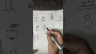 Doodle numbers for beginners ytshorts viralvideo doodleanddesign trending [upl. by Morentz499]