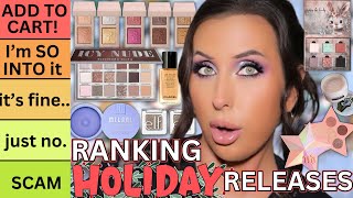 Ranking NEW HYPED Holiday Makeup Releases What to SKIP and What to SHOP [upl. by Nirre562]