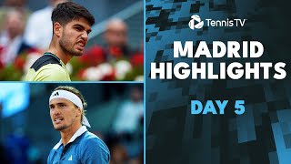 Alcaraz Rublev In Action Zverev vs Shapovalov  Madrid 2024 Highlights Day 5 [upl. by Garrity]