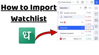 How to Import Watchlist in Dhan Trading Platform [upl. by Yerbua840]