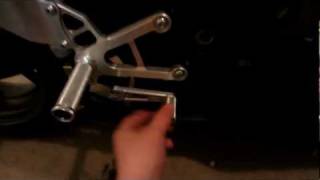 WOODCRAFT rearsets on 2006 Kawasaki ZX6r 636 [upl. by Hasin129]