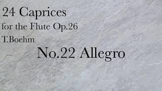 TBöhm24 Caprices For FLUTE No22 Allegro [upl. by Nywde294]